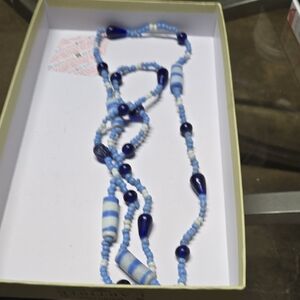 Blue Beaded Necklace